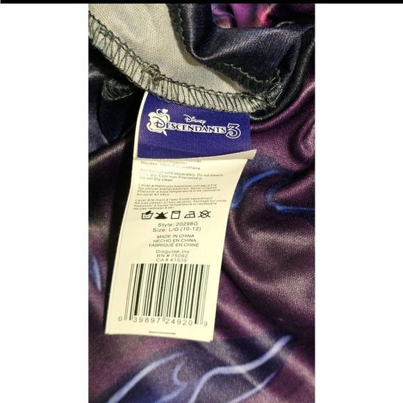 Mal Disney Descendants 3 Spirit Halloween Bodysuit Vest Costume Girls Size Small - Picture 5 of 10